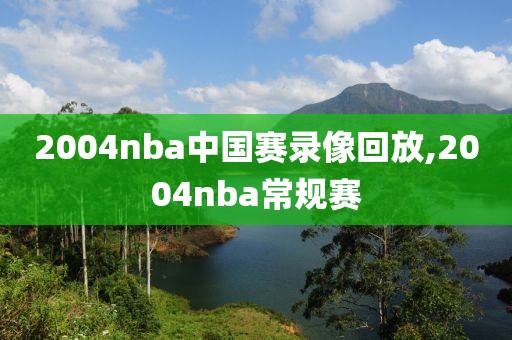 2004nba中国赛录像回放,2004nba常规赛