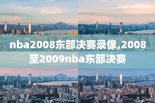 nba2008东部决赛录像,2008至2009nba东部决赛